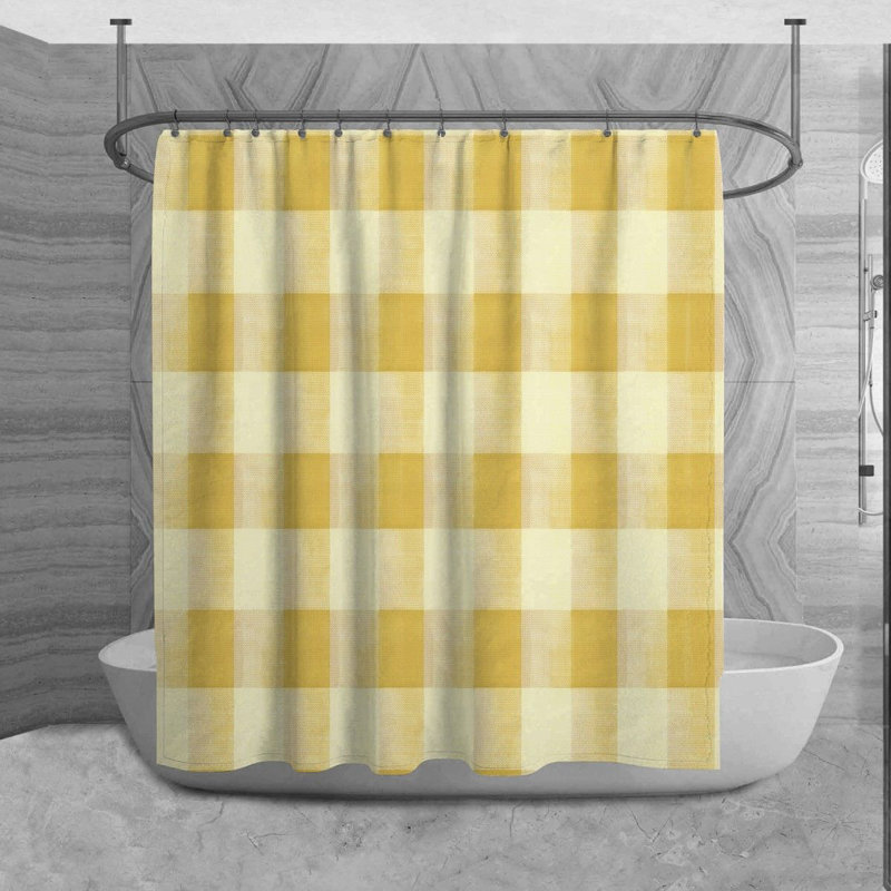 Rideau de douche Nasi Gingham, H 84 po x l 70 po