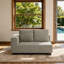 Causeuse modulaire incurvée 2 places avec accoudoir gauche et 2 coussins, rembourré entièrement en mousse, sans assemblage requis-503381834