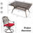 Aubreyanna 6 - Person Patio Dining Set Umbrella Hole Included Rectangular Table with Cushions Included-1037839323