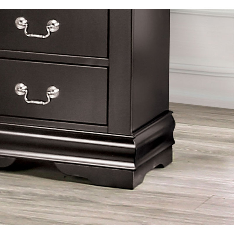 Commode à finition cerisier foncé 1Pc, Noir