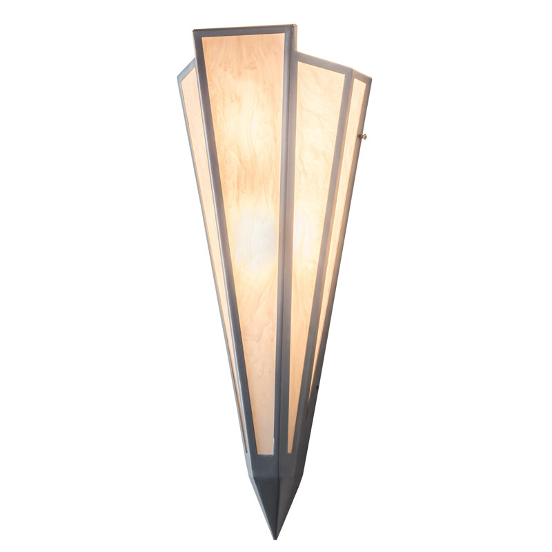 Brum 2-Light V-Shaped Chrome and Black Wall Sconce