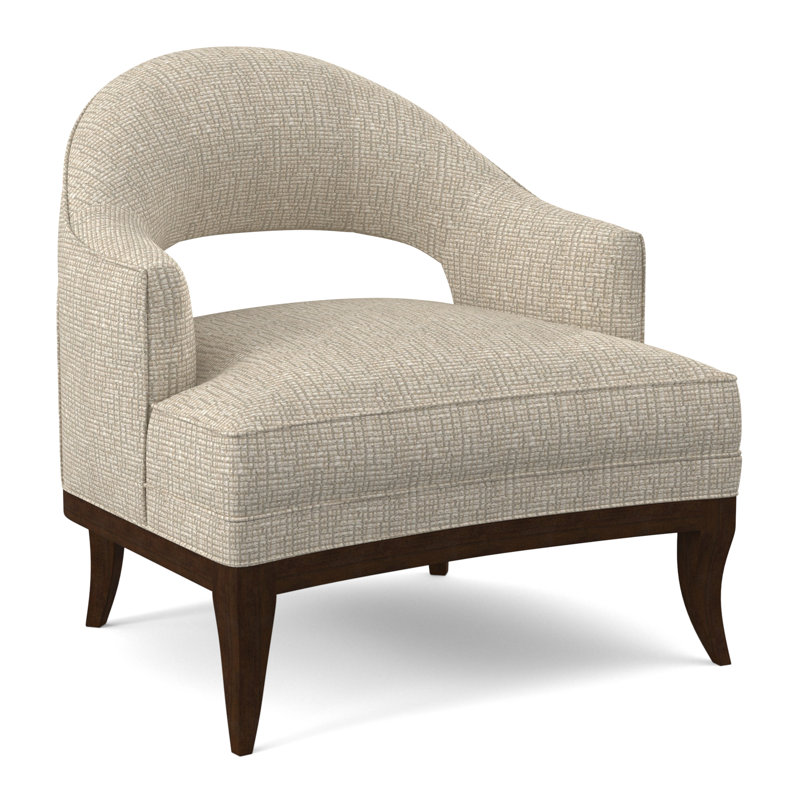 Fauteuil Mariposa, Noyer américain, Steps Stones - Viscose ivoire