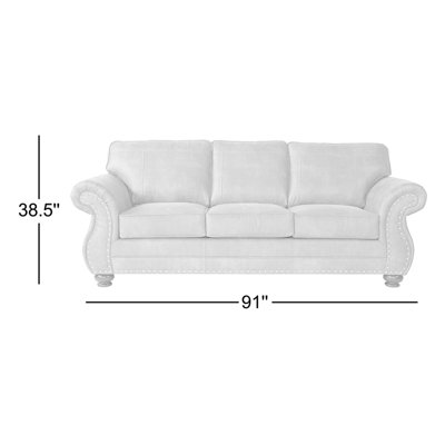 Macalla 91'' Faux Leather Sofa