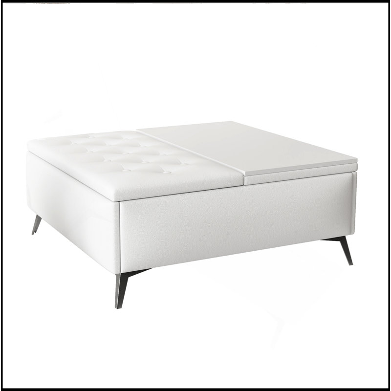 Table basse polyvalente avec repose-pieds relevable pour le rangement et la décoration du salon