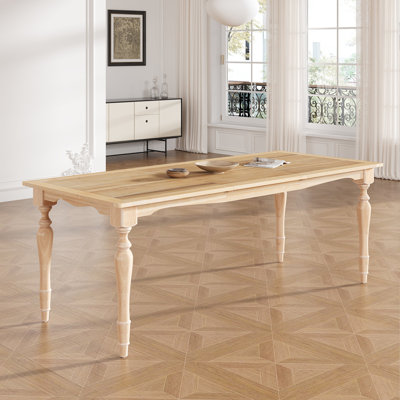 Table de salle à manger extensible traditionnelle traditionnelle de 82,7 pouces avec une feuille amovible de 23,6 po TopMAX