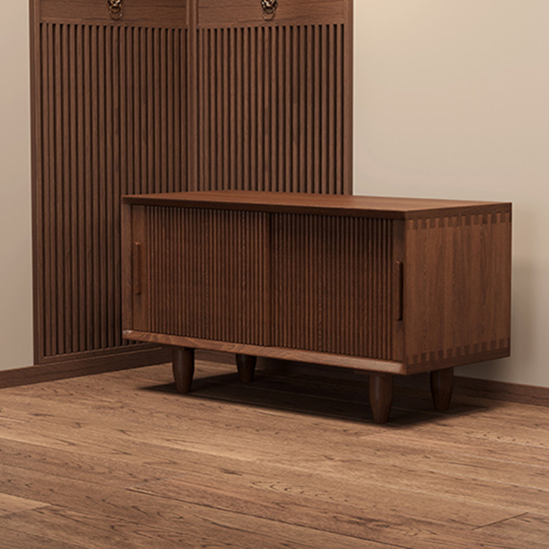4 Pair Solid Wood Shoe Storage Bench