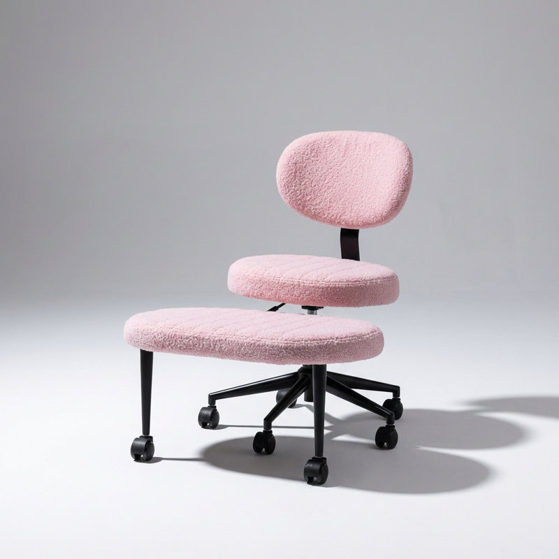Ergonomic Multi-Position Office Chair with Swivel Seat and Adjustable Footrest for Enhanced Posture Support and Focus During Work or Meditation Sessions