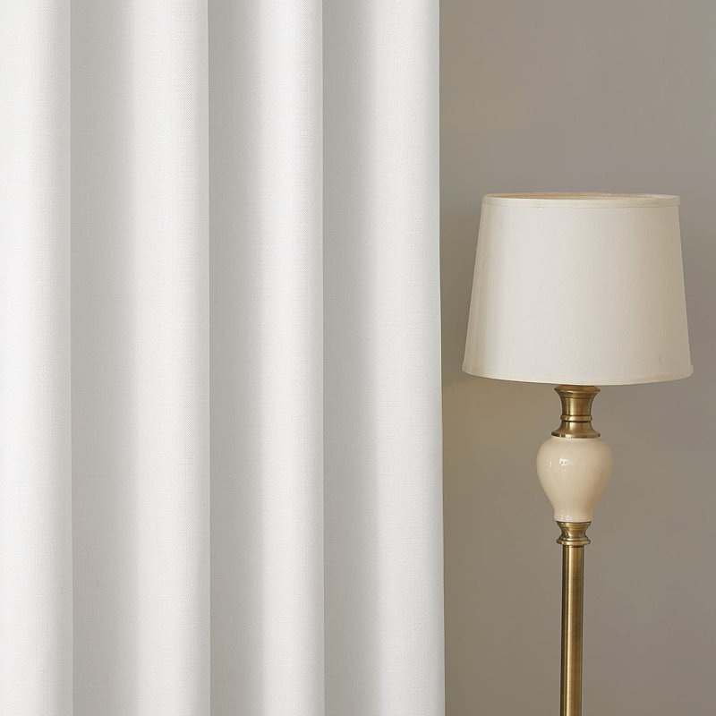 Penwortham Blackout Curtain Pair, 52" W x 72" L, White