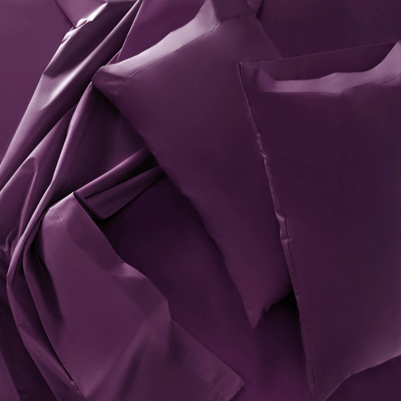 Luxurious Purple Split King Bamboo Cotton Deep Pocket Sheet Set