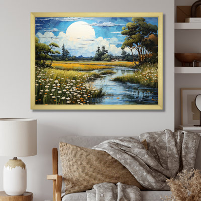 " Countryside Tranquil Pond Landscape "