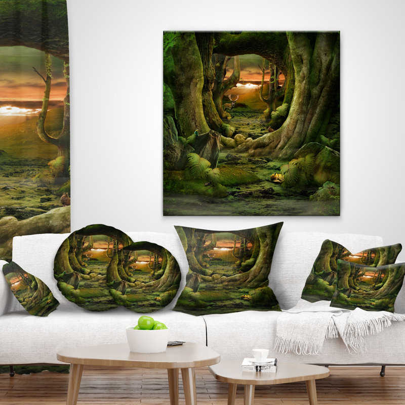 Coussin Green Paradise, Carrée 18 po x 18 po