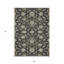 Tapis d'intérieur et d'extérieur lavable marocain noir 3 pi x 5 pi brun et ivoire