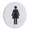 Self-adhesive bathroom sign - woman brushed stainless steel 