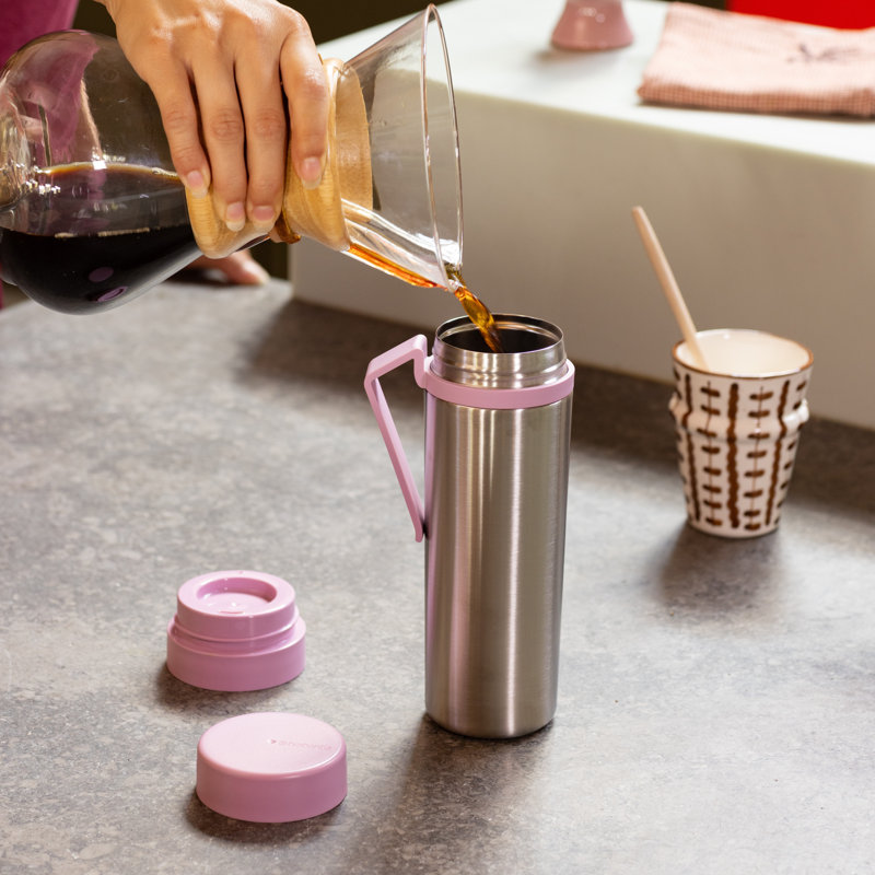 Fiole à faire et à emporter de 16,9 oz liq. (500 ml), en acier inoxydable, Rose lilas
