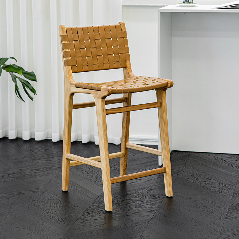 Chaise d'appoint à dossier brun uni Burlywood (ensemble de 2), Brun