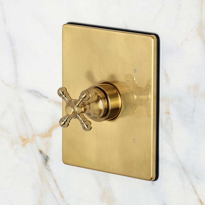 Kingston Brass Metropolitan Single-Handle Pressure Balanced Shower Faucet, Brushed Brass