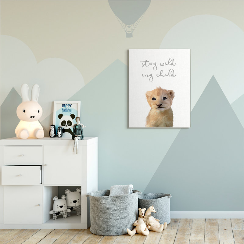Lionne safari Stay Stay Wild, H 40 po x l 30 po, Toile tendue