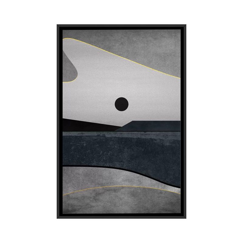 « minimal landscape ix », impression sur toile, H 26 po x l 18 po x P 1,5 po, Toile avec cadre noir, Pas de tapis
