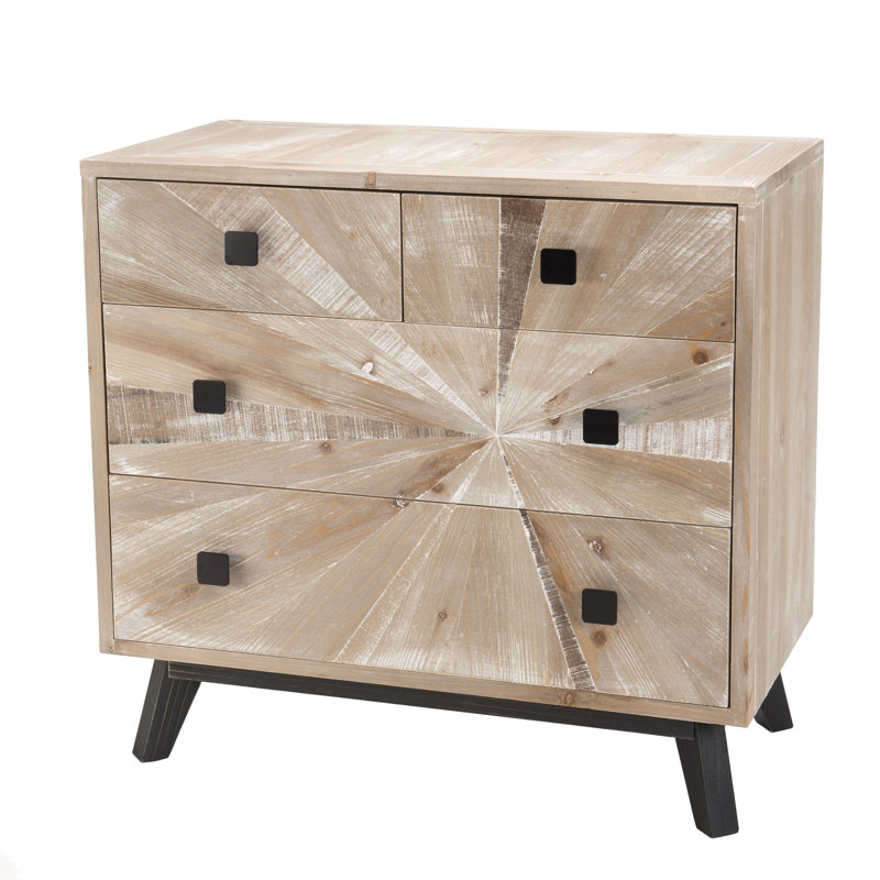 Casavant Solid Wood 80cm W 4 - Drawer Chest of Drawers