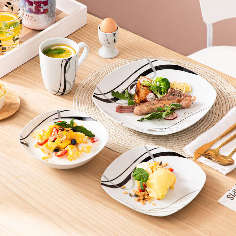 Piece Porcelain China Dinnerware Set - Service for 8
