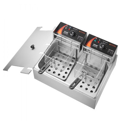 Commercial Electric Deep Fryer Countertop Deep Fryer 3000W 18Qt / 17L