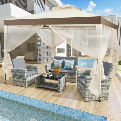 Abri de jardin pour jardin L 10 pi. D Pavillon de jardin en acier