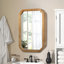 Armoire murale en bois avec miroir
