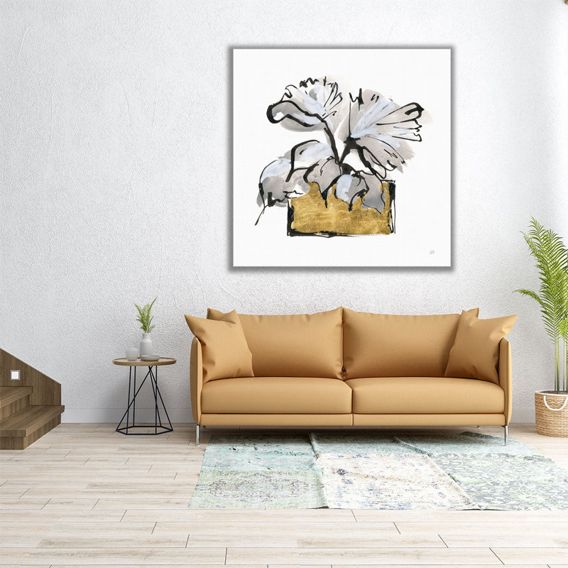 «Gilded Vase IV», reproduction d'art sur toile, H 24 po x l 24 po