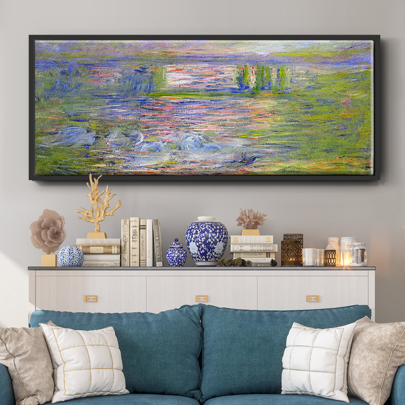 Charing Cross Bridge- Framed Canvas, 12" H x 30" W