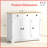 Distressed White Sideboard - Solid Wood Countertop Coffee Bar Cabinet with 3 Drawers, Doors & Adjustable Storage Shelf, 39.8" L x 15.8" D