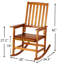 Chaise berçante d'extérieur en bois d'acacia, chaise berçante de patio et véranda-1367577812