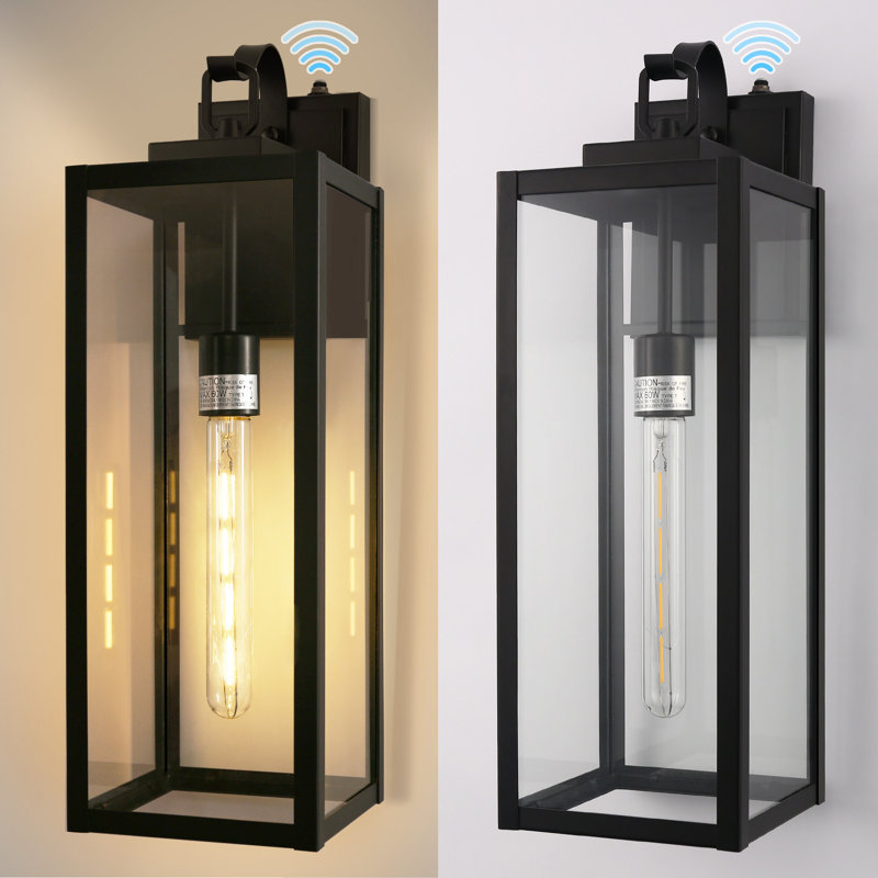 (Ampoules incluses) Appliques murales de lanterne d'extérieur Dusk to Dawn imperméables pour porte de porche