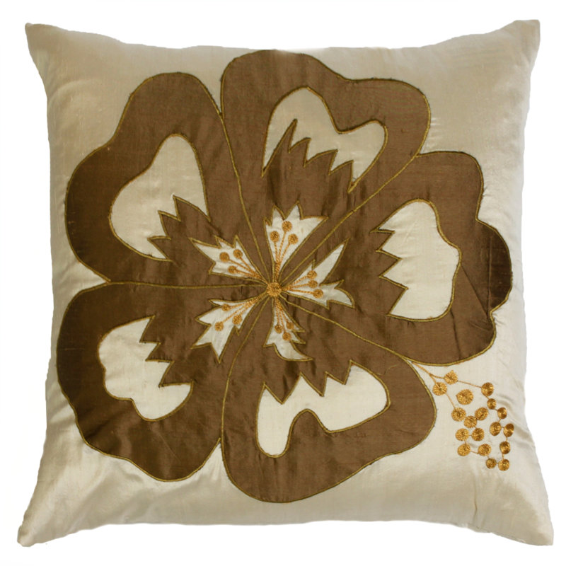 Tuscany Embroidered Silk Throw Pillow