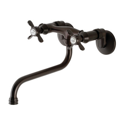 Kingston Brass Essex Two-Handle 2-Hole Wall Mount Bathroom Faucet
