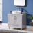 Mathurn 30'' Modern Free-standing Single Bathroom Vanity with Vessel Ceramic Round Vanity Top-113986284