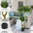 Indoor/Outdoor/Décor Artificial Tree UV Resistant Faux Palm Tree Plant in Pot in Basket in Planter