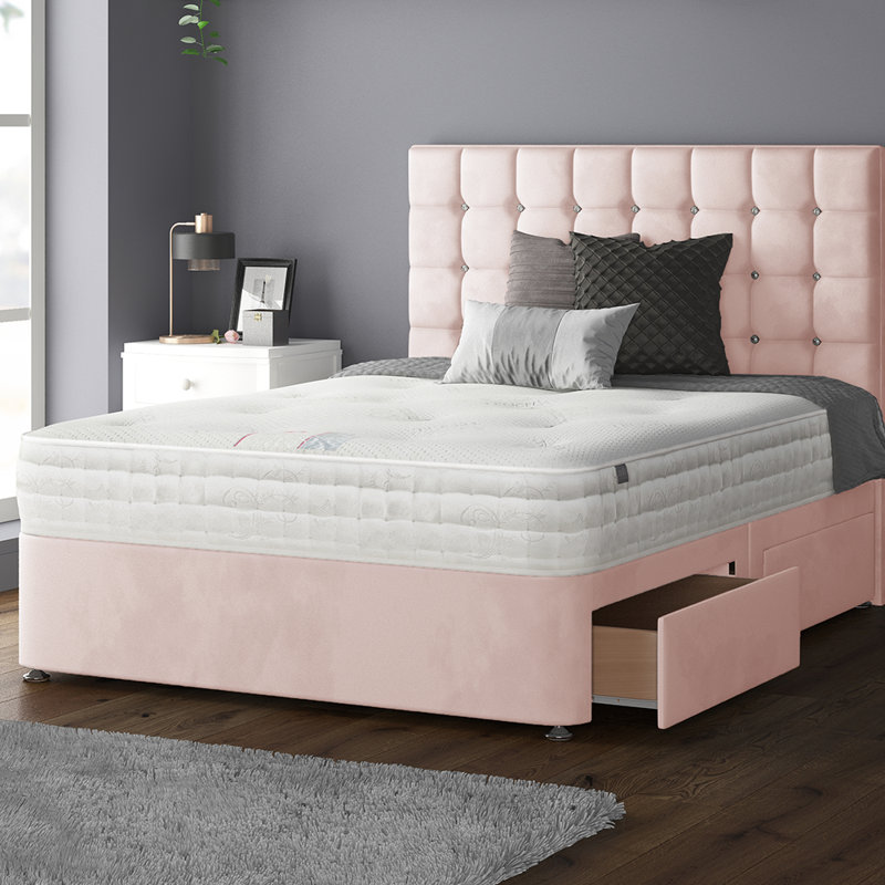 Rochester Upholstered Headboard, Pink, Small Double (4')