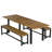 Keuna 8 - Person Rectangular 63'' L x 28'' W Expandable Table Dining Set-1736351715-1736351712
