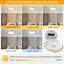 Plafonniers encastrés à DEL à intensité variable en bois, luminaires de couloir 5CCT 2700K-6000K, plafonnier circulaire minimaliste pour entrée de cuisine dans la salle de lavage-116098760-116098761