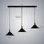 Tybalt 3 - Light Black Gold Line Cone Pendant-1001377773