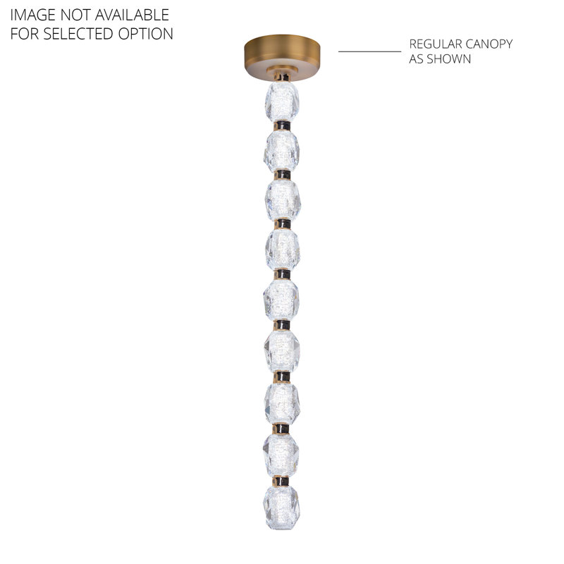 Seduction LED Pendant, 33.6" H x 2.63" W x 2.63" D, Aged Brass, Slim