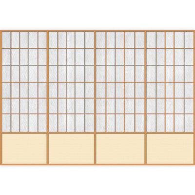 Panneau mural japonais à fenêtre japonaise