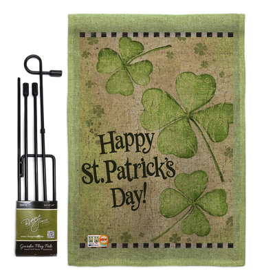 Ensemble de drapeaux en polyester 18,5 x 13 po Hoya St Patrick Impressions
