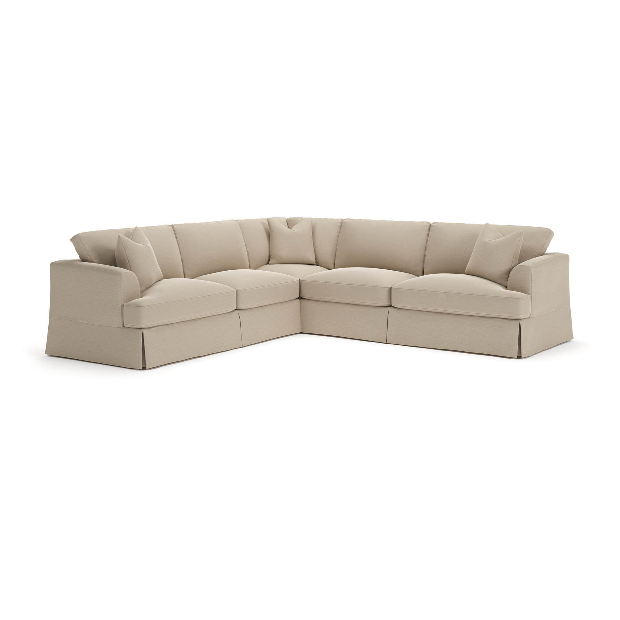 Lucia 4 Piece Slipcovered L-Sectional