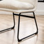 2 chaises de salle à manger, blanc vanille - rembourrage de confort, base de traîneau en métal, revêtement contemporain confortable et élégant - protège-plancher