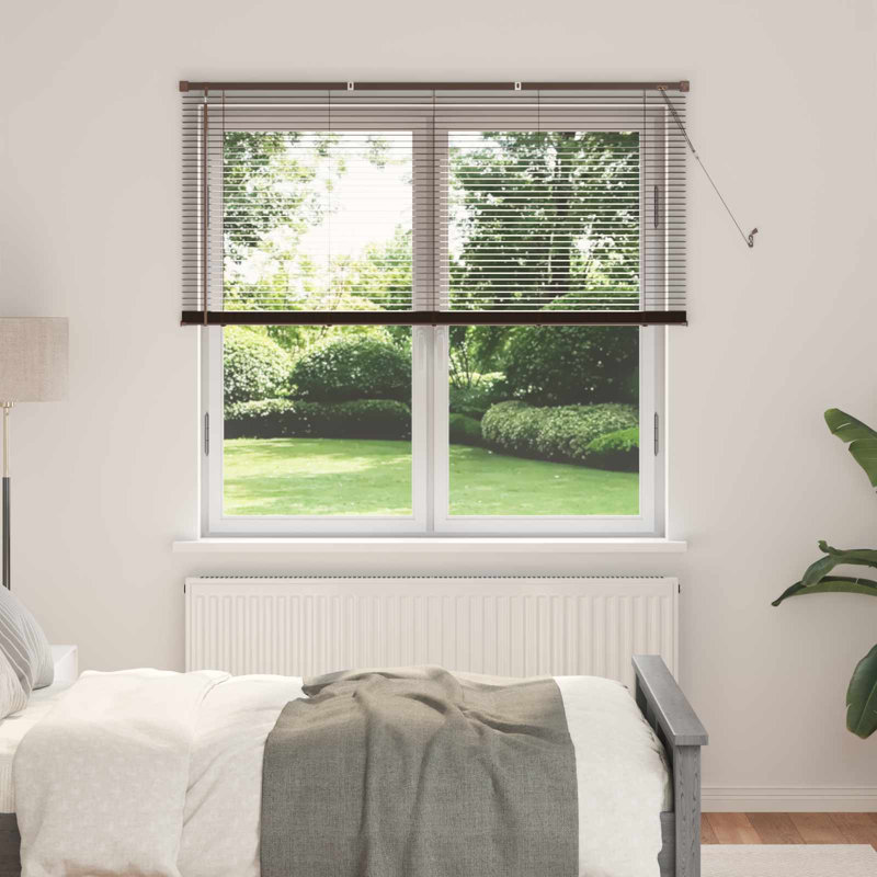 Horizontal/Venetian blind, Dark Brown, 150cm W x 160cm L