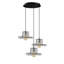 Lustre moderne noir de 19,7 po de diamètre x 43,3 po de hauteur | Corps en métal durable, hauteur réglable, douille E27 (3 x 40 W maximum) | Luminaire élégant pour la maison et le bureau, comprend les instructions d'installation