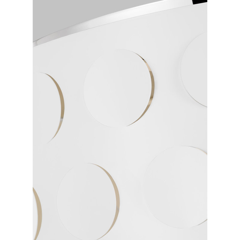 Plafonnier encastré 4 lumières 27,4 po Dottie, Nickel poli