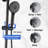 10 Inch Black Dual-Function Shower System with Rough in-Valve