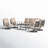 Arriona 7-Person Iron Patio Conversation Set with Swivel Chairs